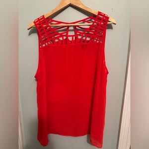 Torrid Red Cut Out Tank Top SZ 2 (2X)